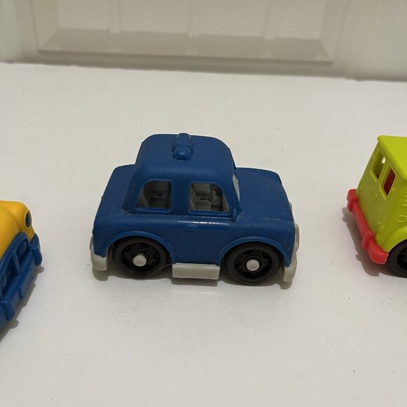 Just B Toys Happy Cruisers Mini Cars Vehicle Lot of 3 Battat Green Blue Yellow - Picture 7 of 10